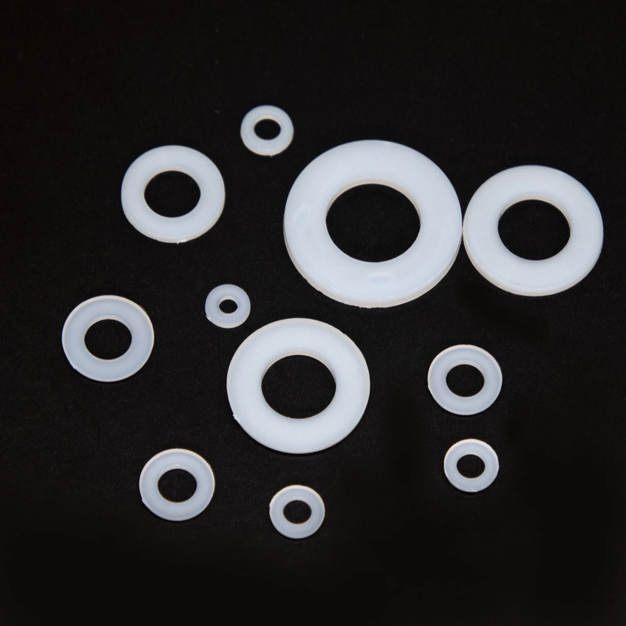 500 Uds M2 M2.5 M3 M4 M5 M6 M8 M10 arandela plana de nailon de plástico blanco junta plana tornillo perno aislamiento arandela Kit de montaje
