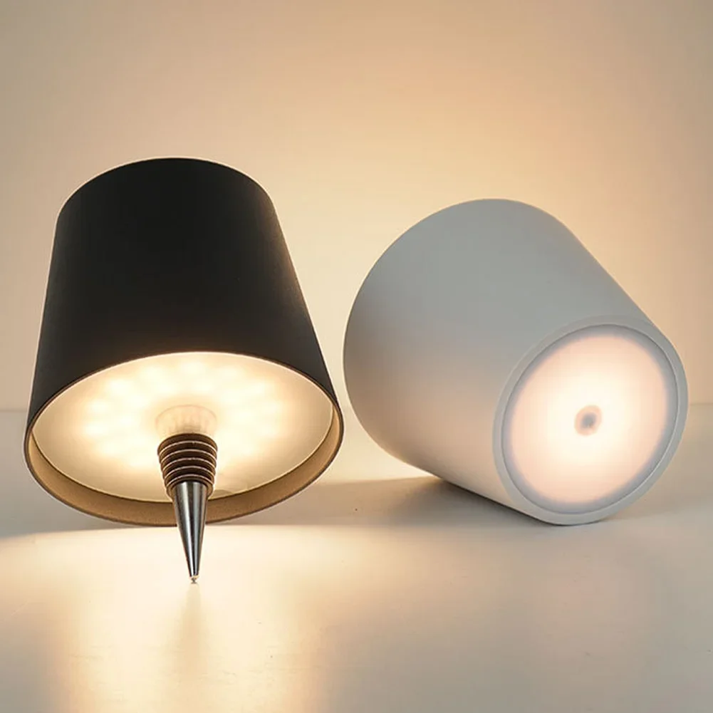 Wireless Wine Bottle Lamp Type-C Charging Touch Control Wine Bottle Light Dimming LED Table Lamp Bar Cafe Atmosphere Night Light