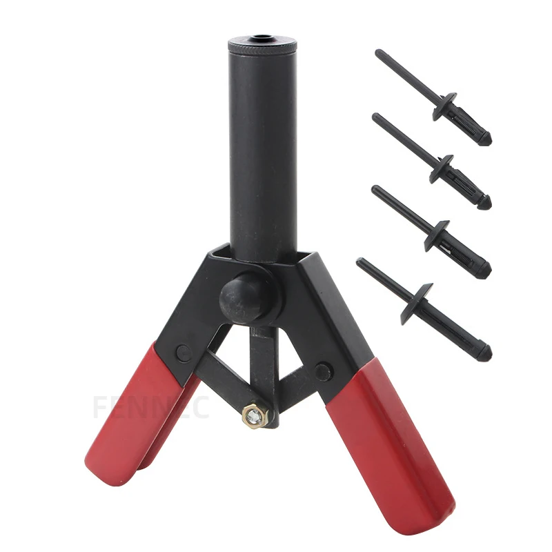 41Pcs Plastic Rivet Gun Kit Nylon Blind Rivet Hand Riveter Plastic Riveter Rivet Gun Quick Set for Automotive