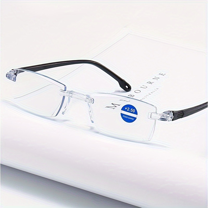 Óculos de leitura sem aro ultraleves 6pcs para homens e mulheres - leitores presbiópicos HD