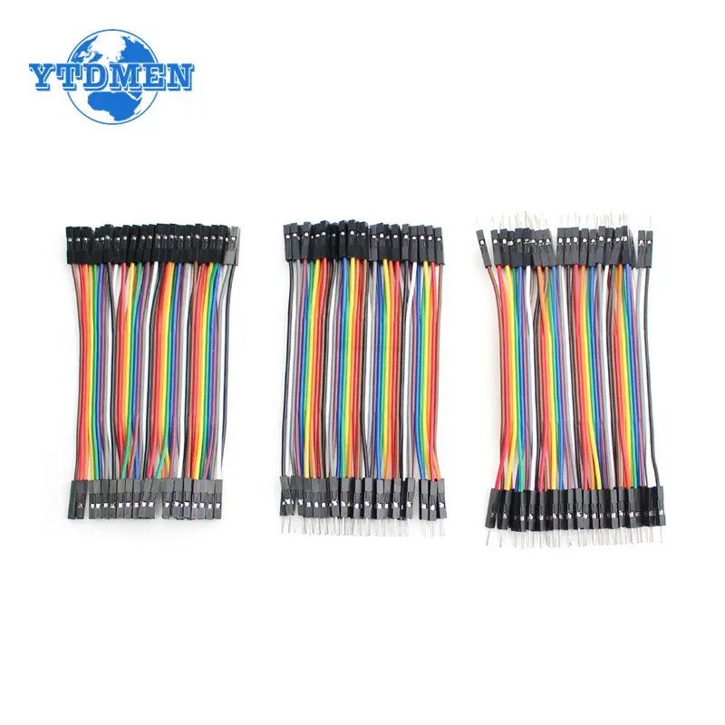 10CM 20-120 Chiếc Bật Lửa Dupont Cáp Đực + Nam Đến Nữ Và Nữ Để Nữ Dây Nhảy dây Dupont Dòng Cho Arduino Bộ