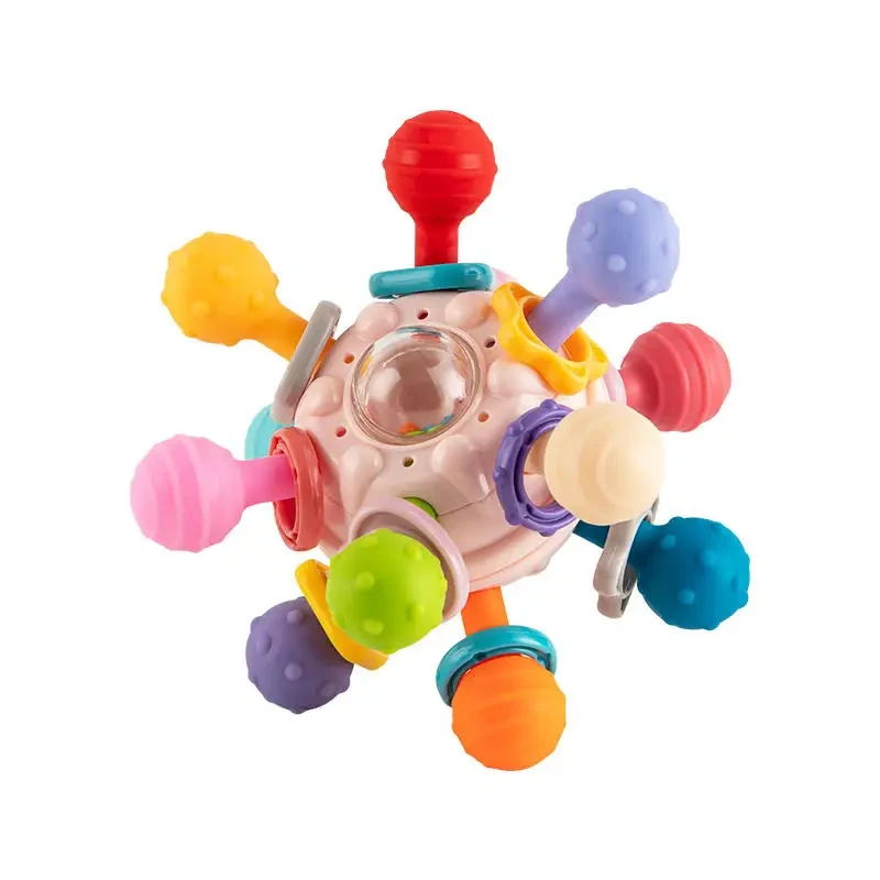 ที่มีสีสัน Soft Rattles ของเล่นมือจับหลุมลูกเด็กแรกเกิดเปลรถเข็นเด็ก Handbell ของเล่นเพื่อการศึกษาเด็กทารก Xmas ของขวัญ