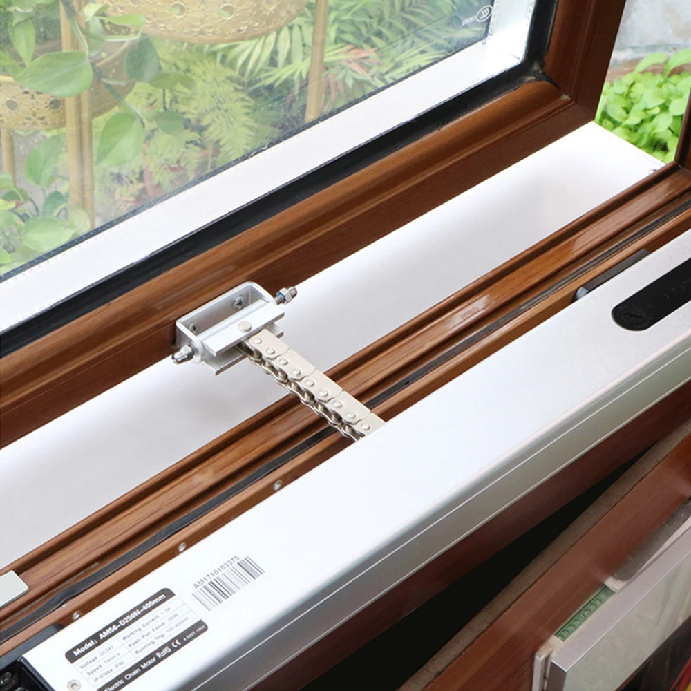 Abridor de ventana automático, accionamiento de Motor, actuadores de cadena de 400MM, interruptor de Control remoto Wifi, accesorios opcionales