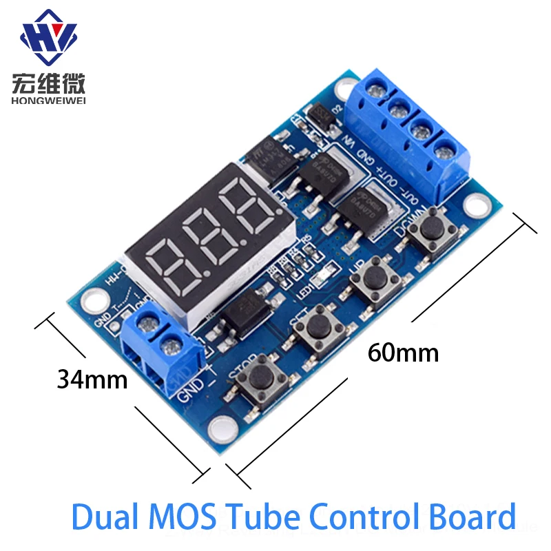 Circuito de interruptor de retardo de sincronización del ciclo de disparo Placa de control de tubo MOS dual en lugar de módulo de relé