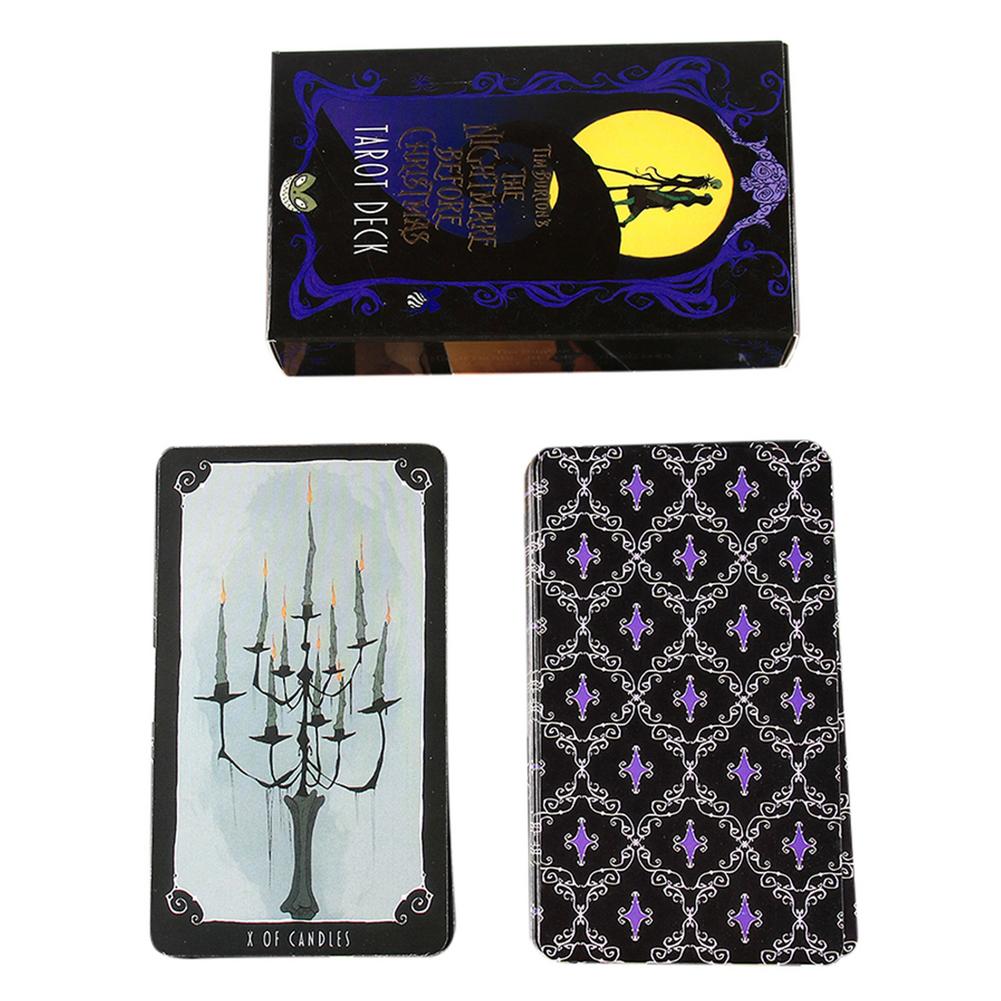 Nightmare Before Christ Mas Tarot Deck และหนังสือคู่มือ 78 การ์ดสํารับและการ์ดเกมเกมกระดาน Divination บอกของเล่นแห่งอนาคต
