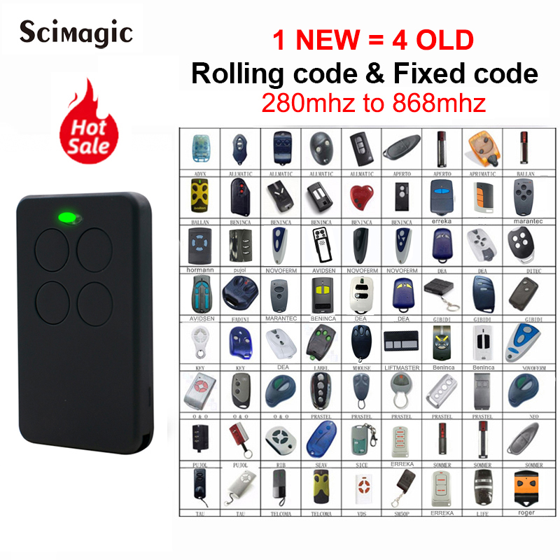 Multi Frequency 280-900MHZ Garage Door Remote Control Copy Duplicator 433mhz 868mhz Garage Remote Multi Brand Remote Control