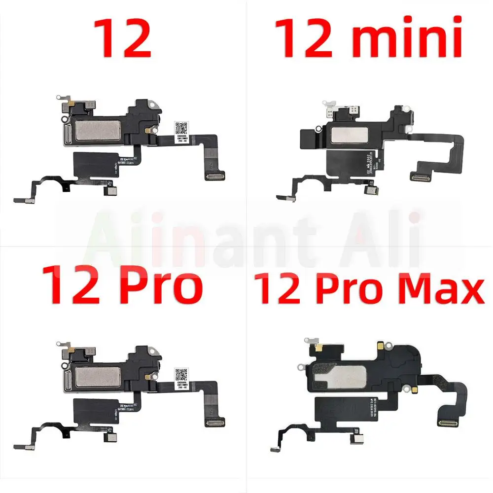 AiinAnt ทดสอบ 100% สําหรับ iPhone X Xs 11 12 Pro Max XR Mini Proximity Sensor เสียงหูฟังลําโพง Flex สายโทรศัพท์อะไหล่
