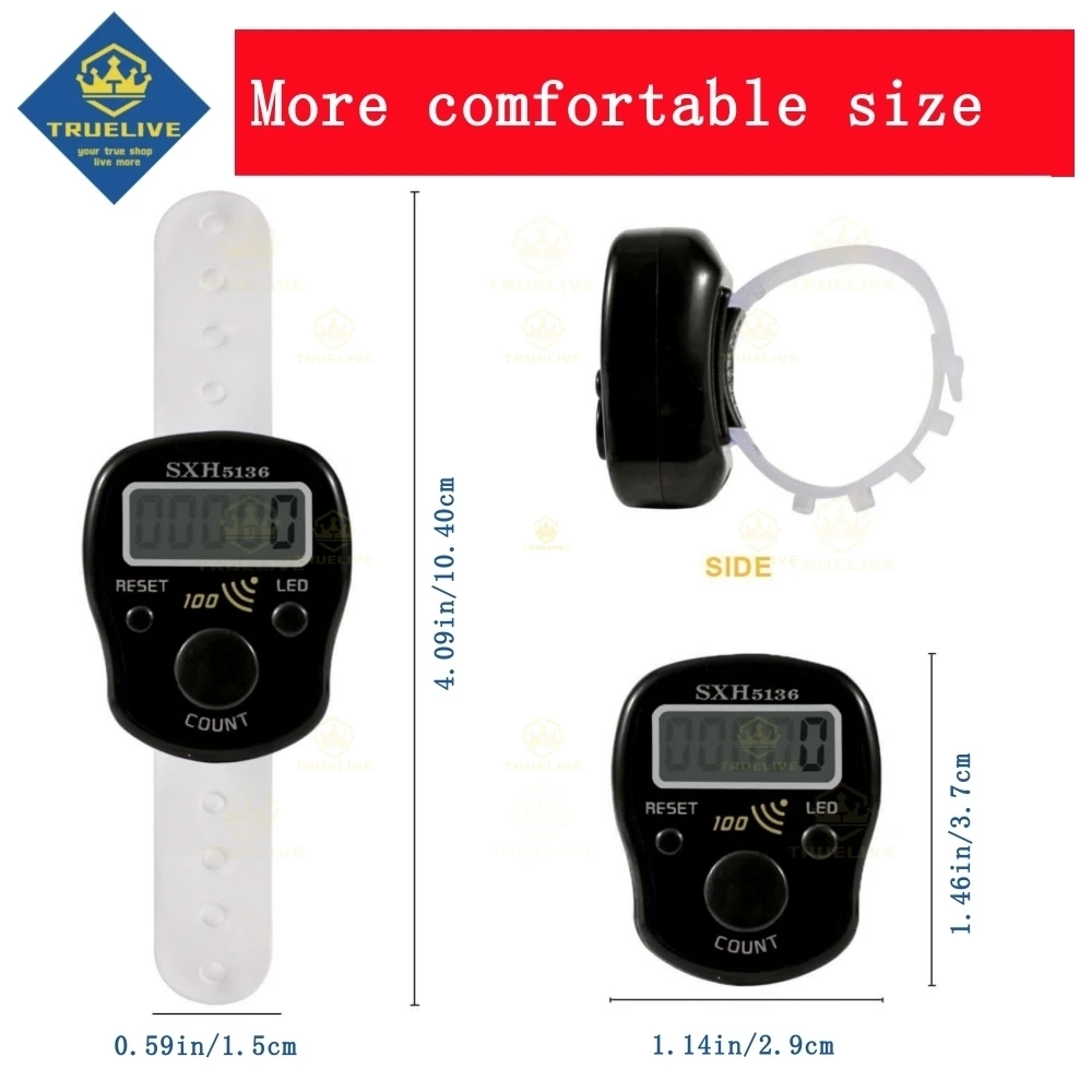 10/5/3/1PCS Finger Counter Click Mini Stitch Marker Row Knitting Electronic Counters LED Digital Tally Counter Clicker Tool