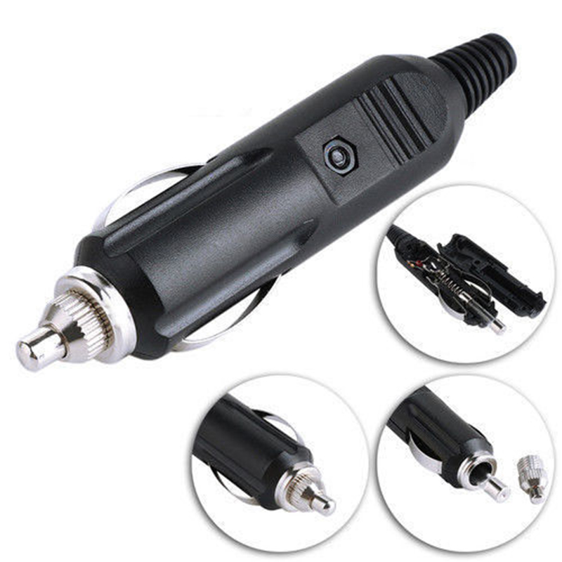 5 pçs 12v a 24v isqueiro do carro plug fusíveis 5a com indicador led plug adaptador de carregador de energia conector fusível conversor plug