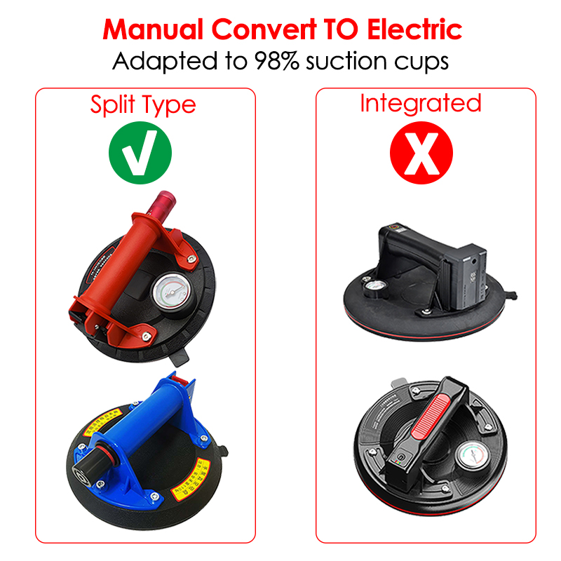 Manual Suction Cup Converter To Electric Vacuum Suction Cup Electric Pump Core Accessory 900/1200mAh Auto Pressure Compensating