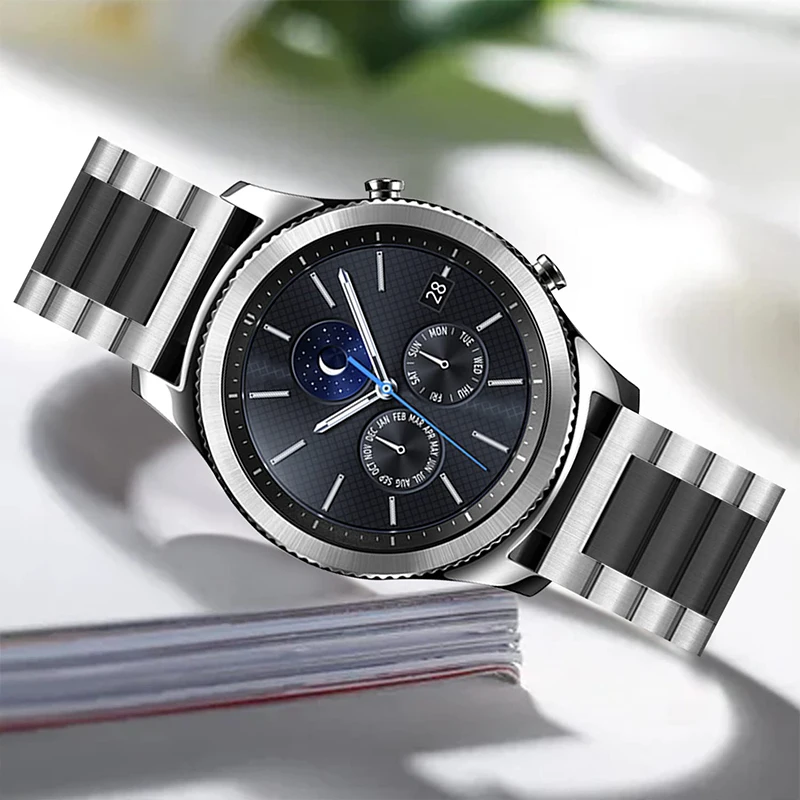 Cinturino da 20 mm per Samsung Galaxy watch 6/5 pro/4/Classic Bracciale a maglie in metallo da 22 mm in acciaio inossidabile amazfit GTS-GTR-4-3-2e-mini band