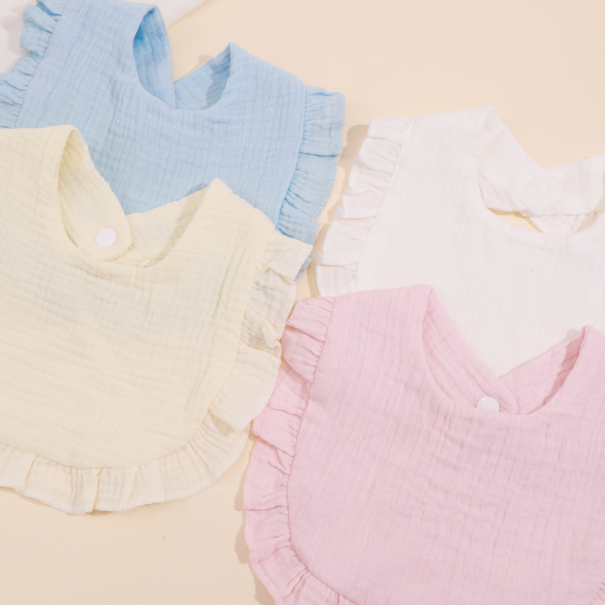 Babero de alimentación de bebé con volantes, toalla de Saliva de encaje para bebés sólidos, paño de eructo de algodón suave para recién nacidos, Baberos para niños pequeños, 1 Uds.