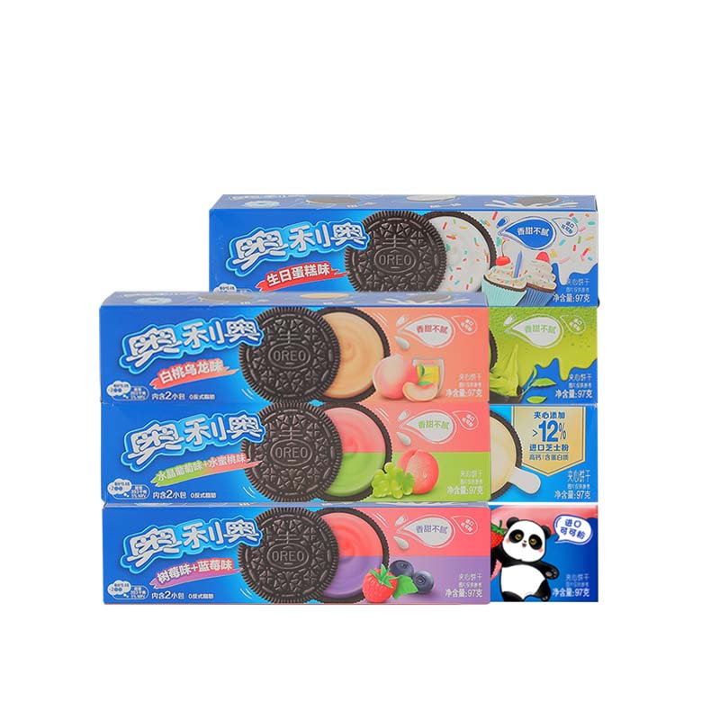 Oreo Sandwich Cookies 3.42oz(97g)*4 Packs children's snacks