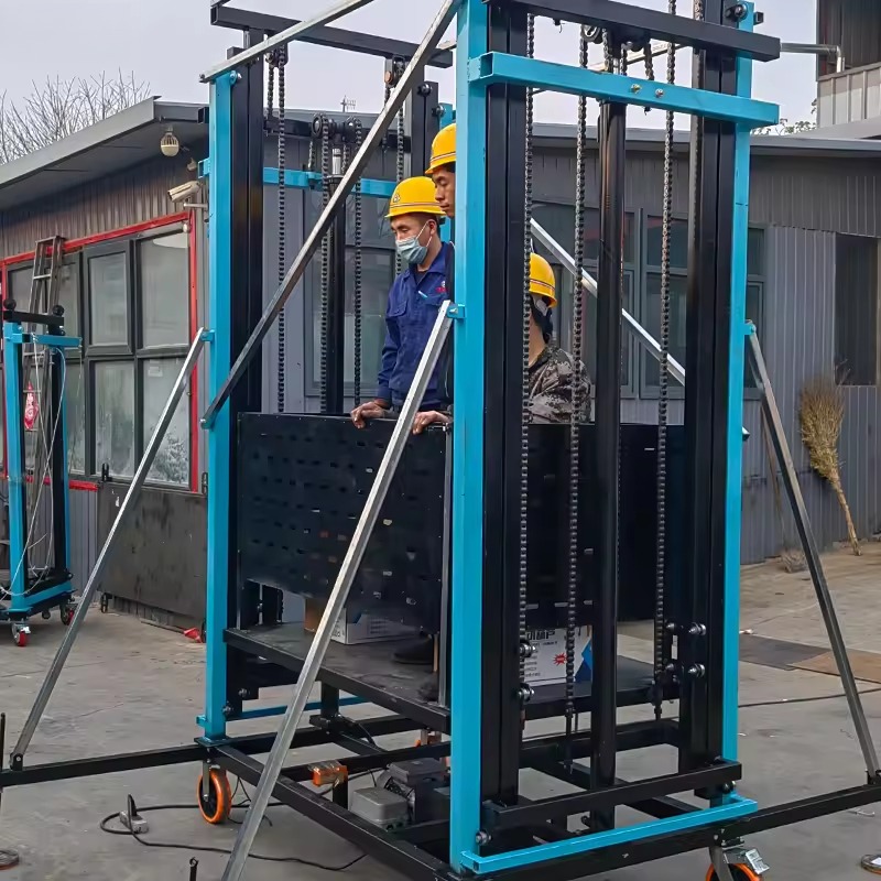 Andaime elétrico hidráulico plataforma de elevação armazém elevador de carga decoração controle remoto móvel dobrável