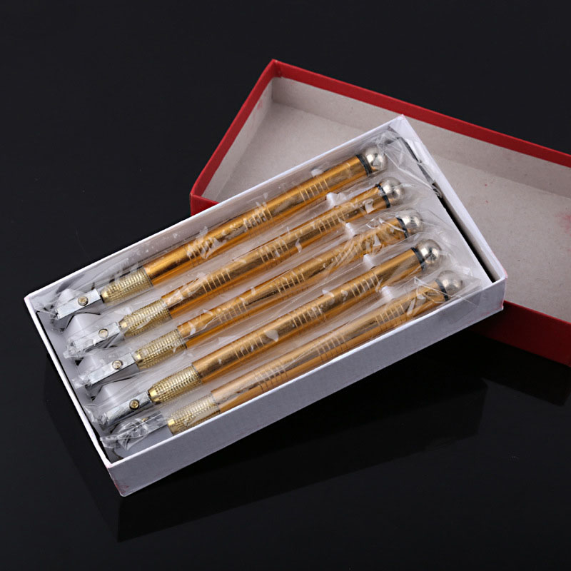 Glass Cutter Diamond Cutter Head Steel Blade Cutting Tool Oil Supply Anti-skid Metal Handle 175mm for Manual Tool Cutting