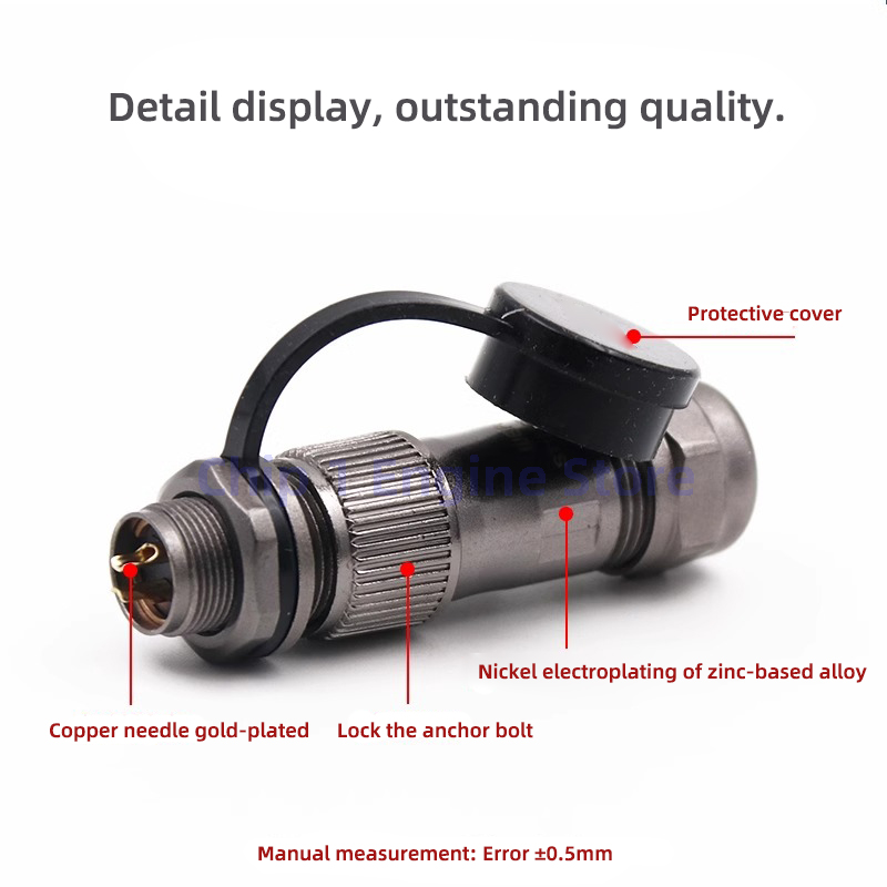 Para WEIPU ST12 2/3/4/5/6/7/9pin conector de aviación impermeable enchufe hembra macho conector de cable de alimentación LED automotriz IP67