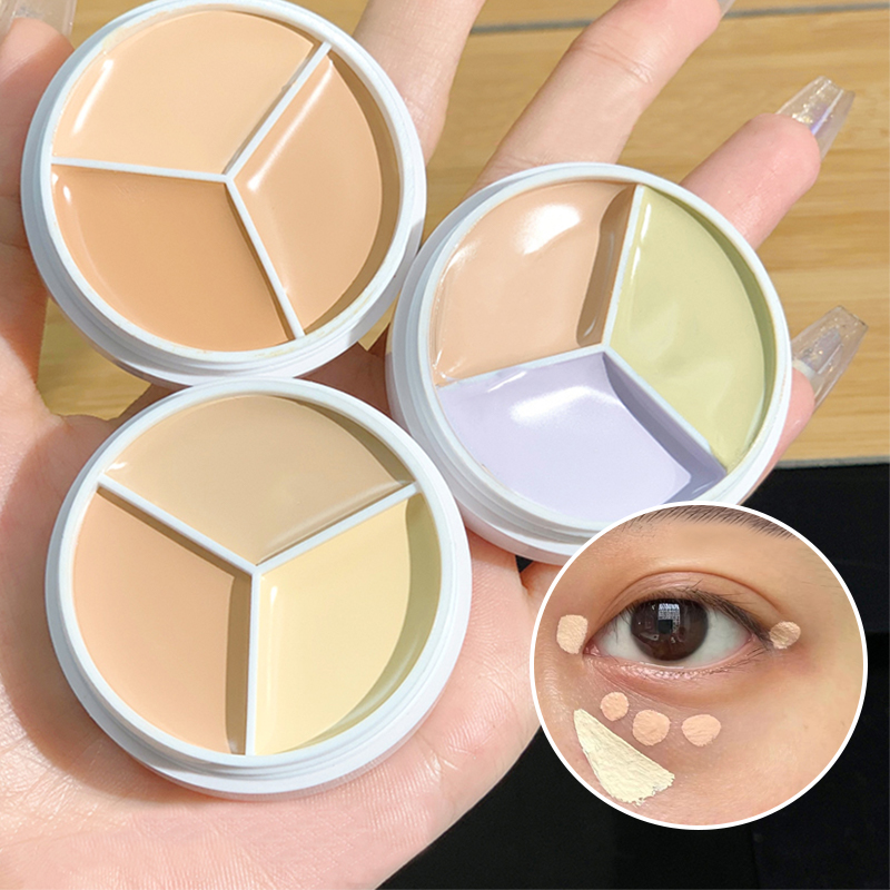XIXI Pure Holding Makeup Correttore a tre colori Spot Acne Stampa Fondotinta riparatore Cerchi scuri non sono facili da attaccare in polvere