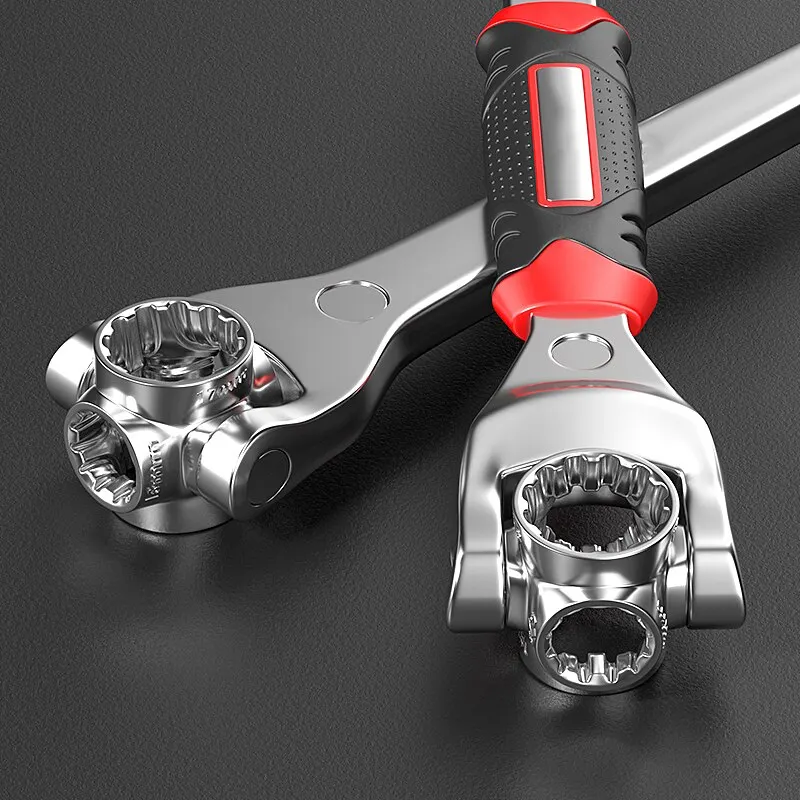 Multipurpose Tiger Wrench Tools, Catraca Universal, Parafusos Spline, Manga de Rotação, Ferramentas Manuais, Soquete Funciona, 360 Graus, 52 em 1