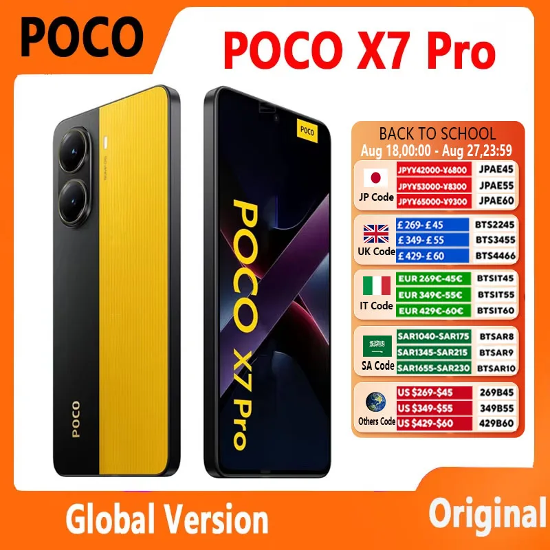 【Marchio+】POCO X7 Pro Smartphone Dimensity 8400-Ultra 6000mAh 90W HyperCharge Display AMOLED da 6,67" NFC Xiaomi HyperOS 2