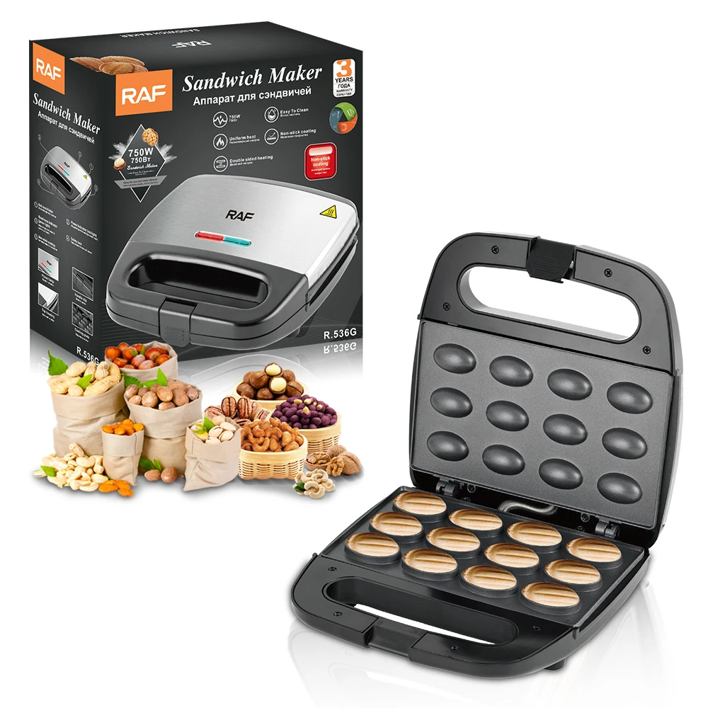 Electric Walnut Cake Maker 12 Holes Automatic Nuts Maker Kitchen Breakfast Sandwich Non-stick Cook Plates Walnut Mold 220-240V