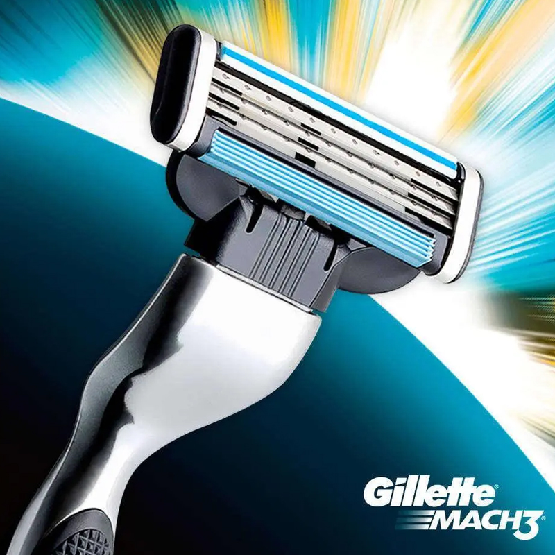 Gillette Mach 3 Men's Razor 3 Layers Blades Hair Removal Manual Shaver Fast Smooth Safe Shaving Machine With Lubrication Strip