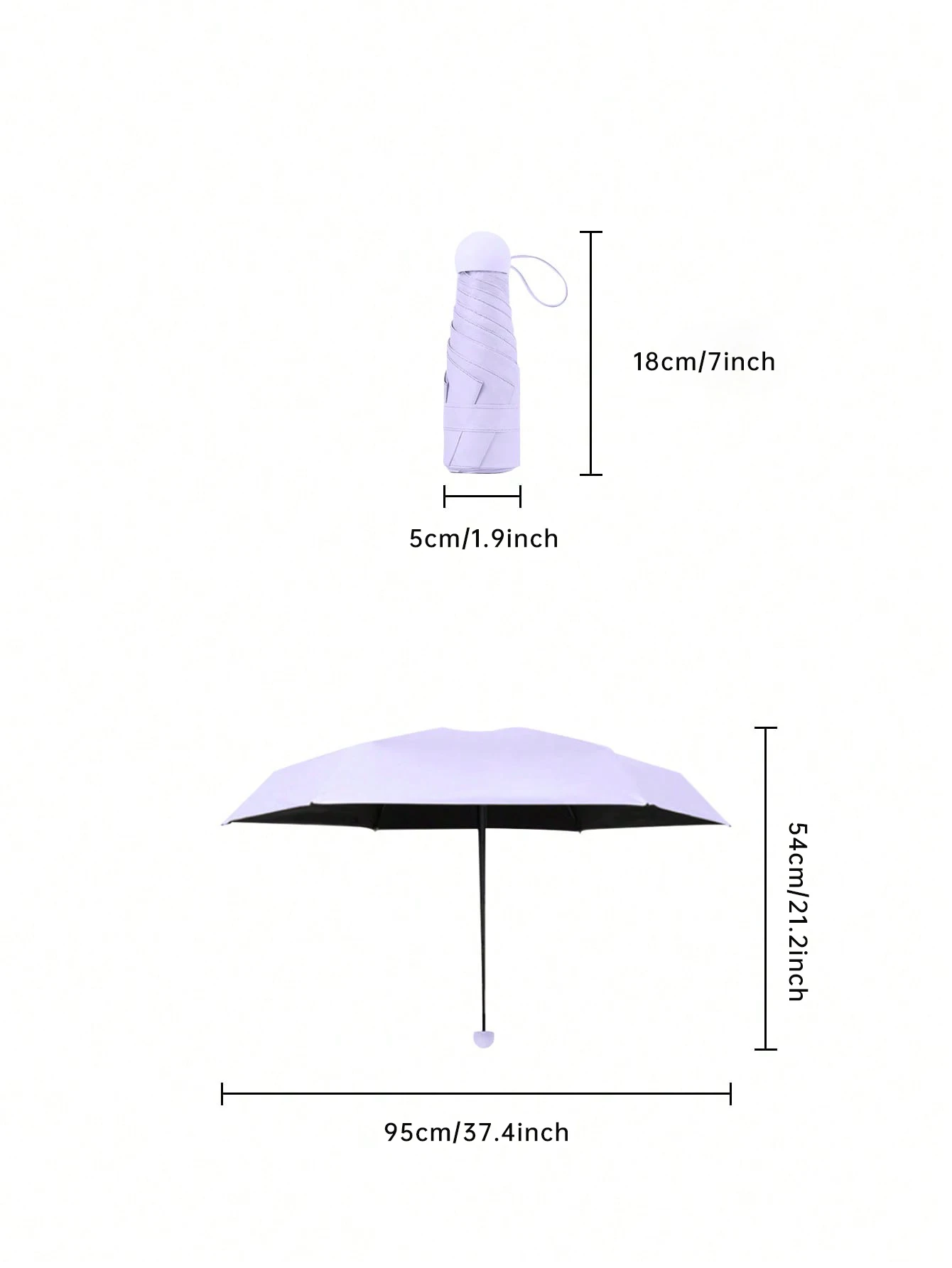 ร่มแคปซูลม่านบังแดดสีทึบขนาดเล็กและพกพาได้สําหรับผู้หญิงและ Rain Dual Use Protection