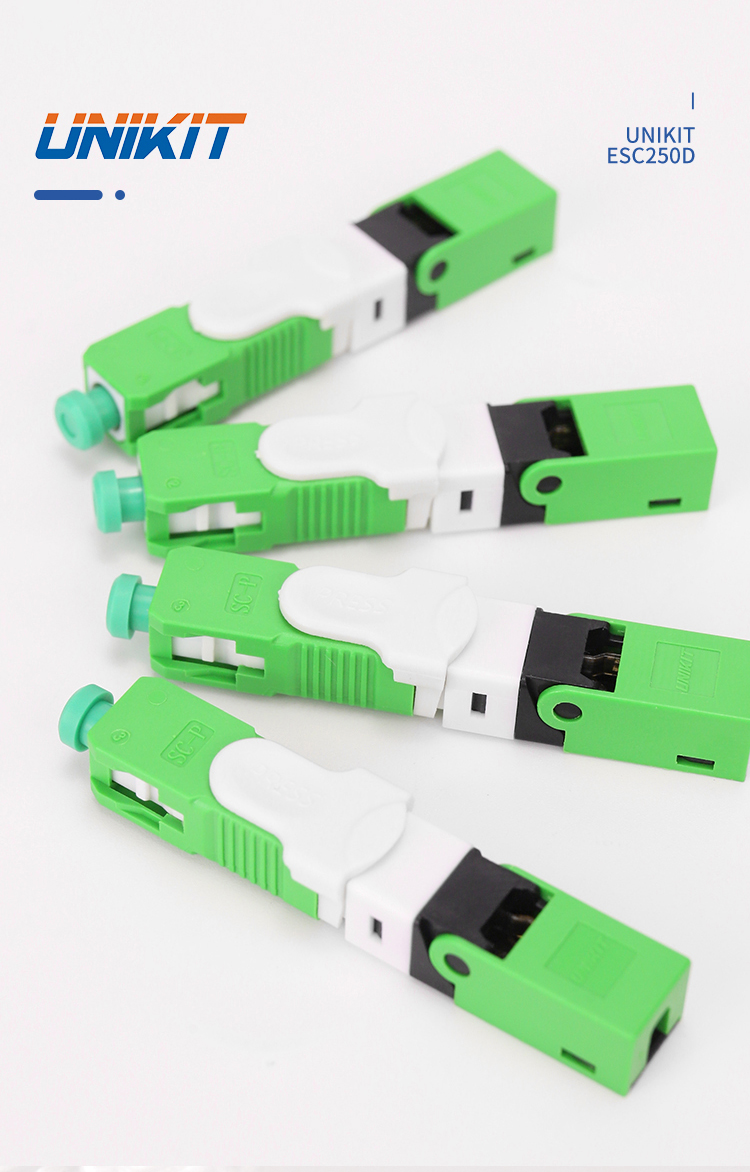 FTTH UNIKIT — одномодовый оптоволоконный быстрый разъем, быстродействующий оптический разъем SM, ESC250D, SC, APC, UPC