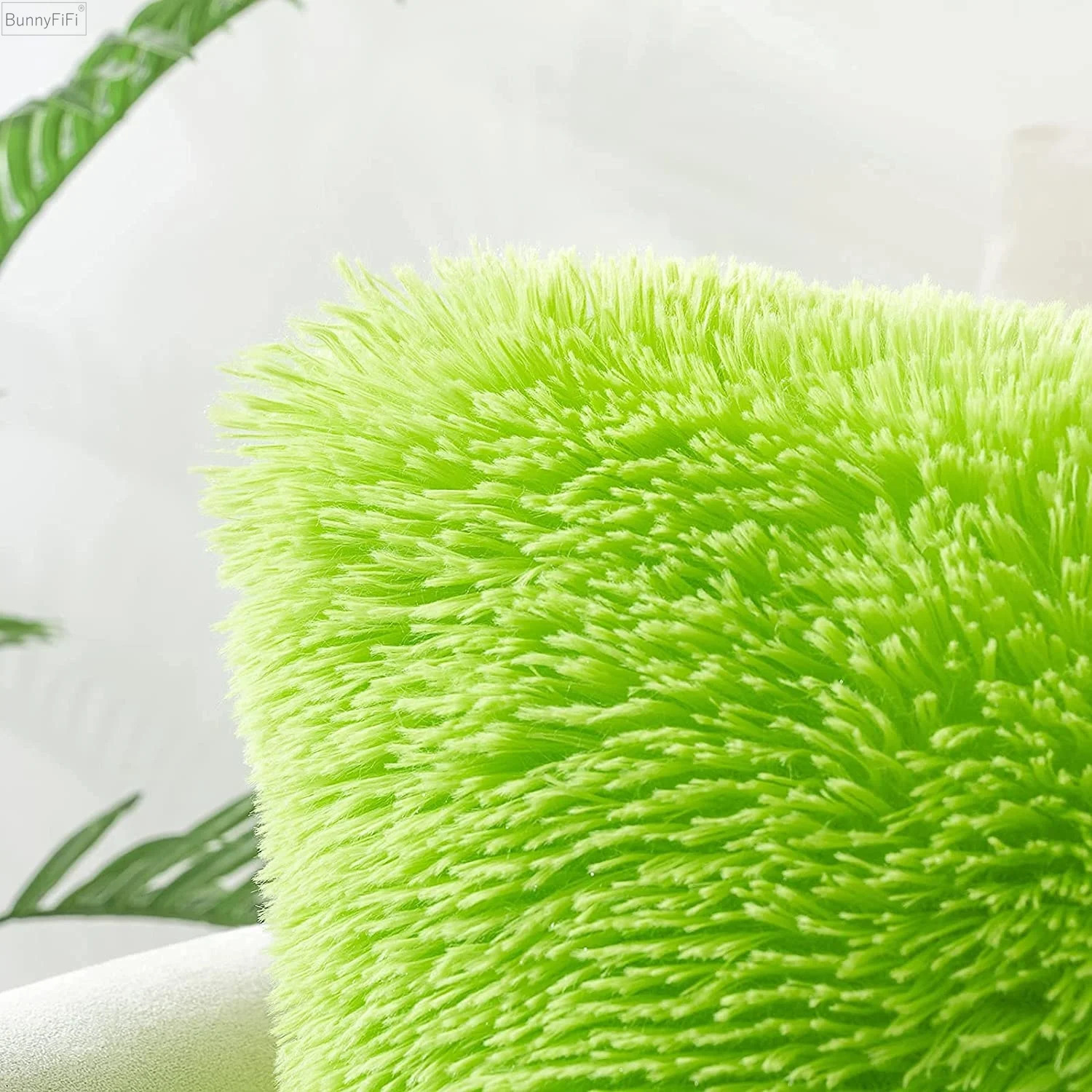 Fur Soft Cushion Cover 43x43cm Cozy Plush Decorative Pillow Cover for Living Room Sofa Decor Pillowcase White Grey Cushion Case