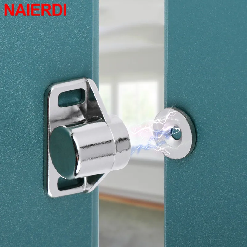 NAIERDI Cierre magnético para puerta de gabinete, tapón magnético para puerta de muebles, pestillo de imanes de neodimio potentes y fuertes para gabinete