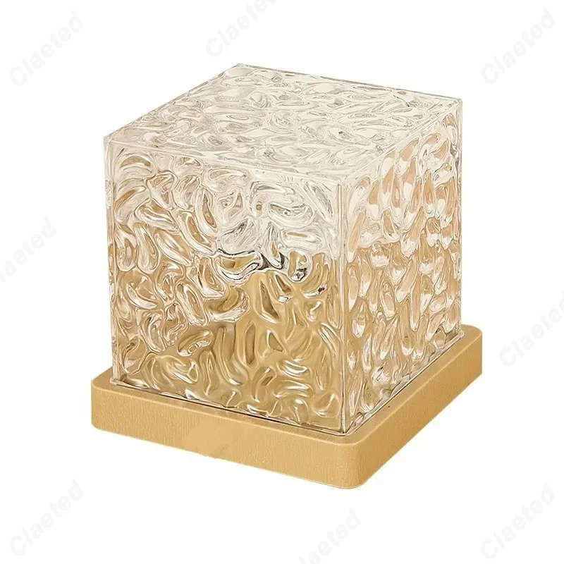 CreativeLED Dynamic Light and Shadow Atmosphere Imitation Wood Rotating Water Pattern Lamp Bedroom and Study Decorative Lighting