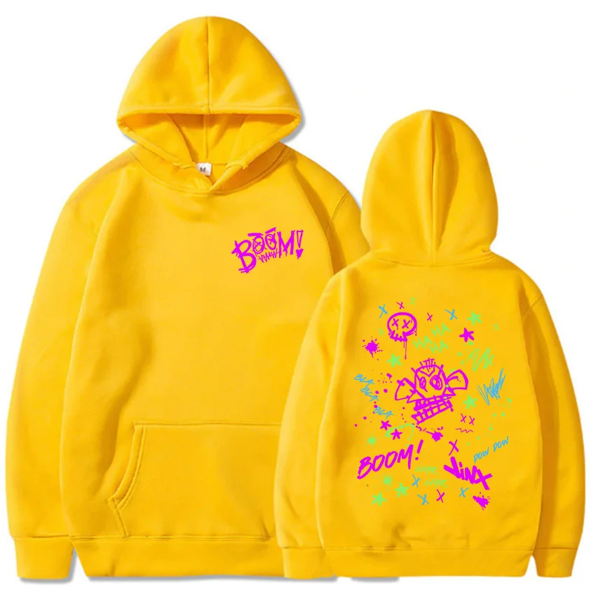 Sudadera con capucha para Mujer Boom Monkey Jinx Arcane Hahaha sudaderas con capucha de dibujos animados divertidas sudaderas gráficas Sudadera Mujer con capucha de invierno tela Unisex