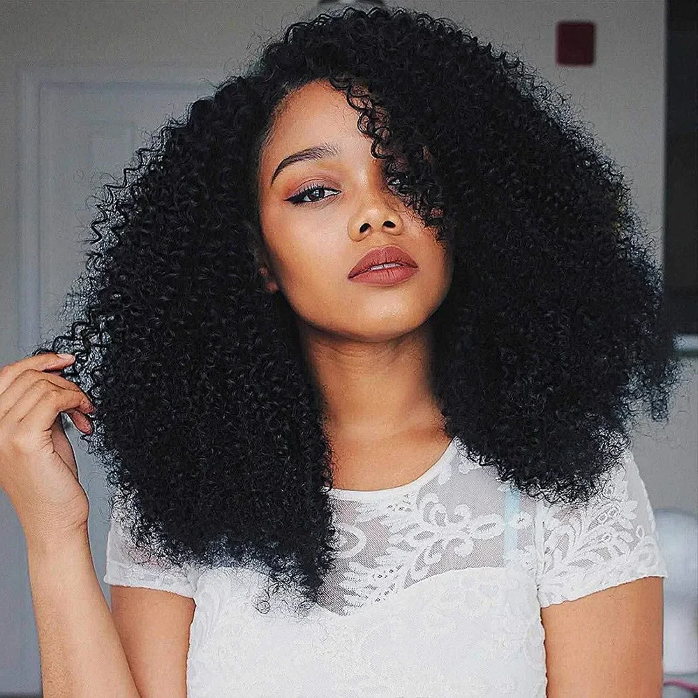 250% densidade afro kinky encaracolado perucas de cabelo humano para as mulheres indiano 13x4 peruca frontal do laço 4x1 t parte peruca com renda transparente remy