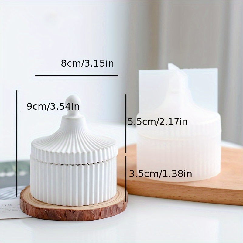 Concrete Stripe Storage Tank Silicone Mold DIY Heart shaped Disc Elliptical Tray Gypsum Cement Resin Mold