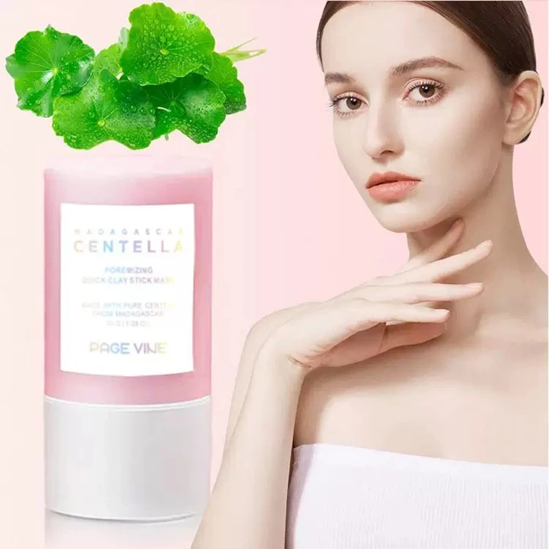Bastão de lama de limpeza facial com sal rosa, suaviza a queratina antiga, limpa os poros da pele, hidratação, melhora a textura da pele, máscara sólida