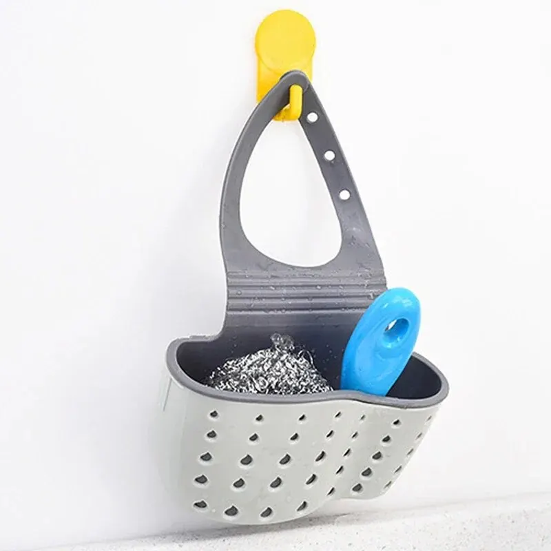 Hause Lagerung Ablauf Korb Küche Waschbecken Halter Einstellbare Seife Schwamm Shlf Hängen Ablauf Korb Tasche Küche Zubehör