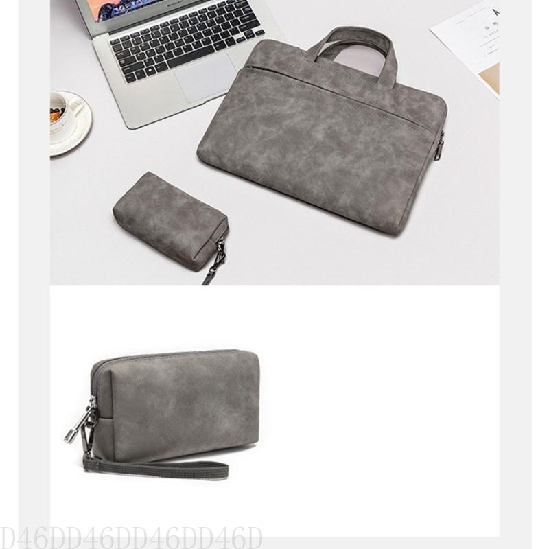 652F Laptop Bag for Women 13-15 Inch PU  with Power Cable Bag Lightweight Computer Work Bag Men Handbag Shoulder Bag