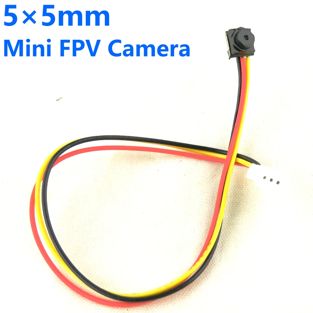Мини-камера FPV 5x5 мм, 700TVL, объектив 3,6 мм, маленькая цветная видеокамера Micro CMOS с микрофоном/аудио для FPV квадрокоптера/гоночного/дрона