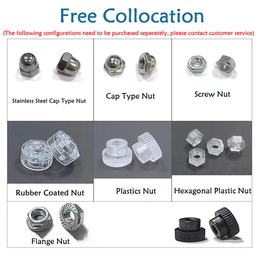 M4 M5 M6 M8 Transparent Suckers With Screw PVC Plastic Sucker Pad Holder Turn Nut Glass Table Tops Storage Tool Hooks