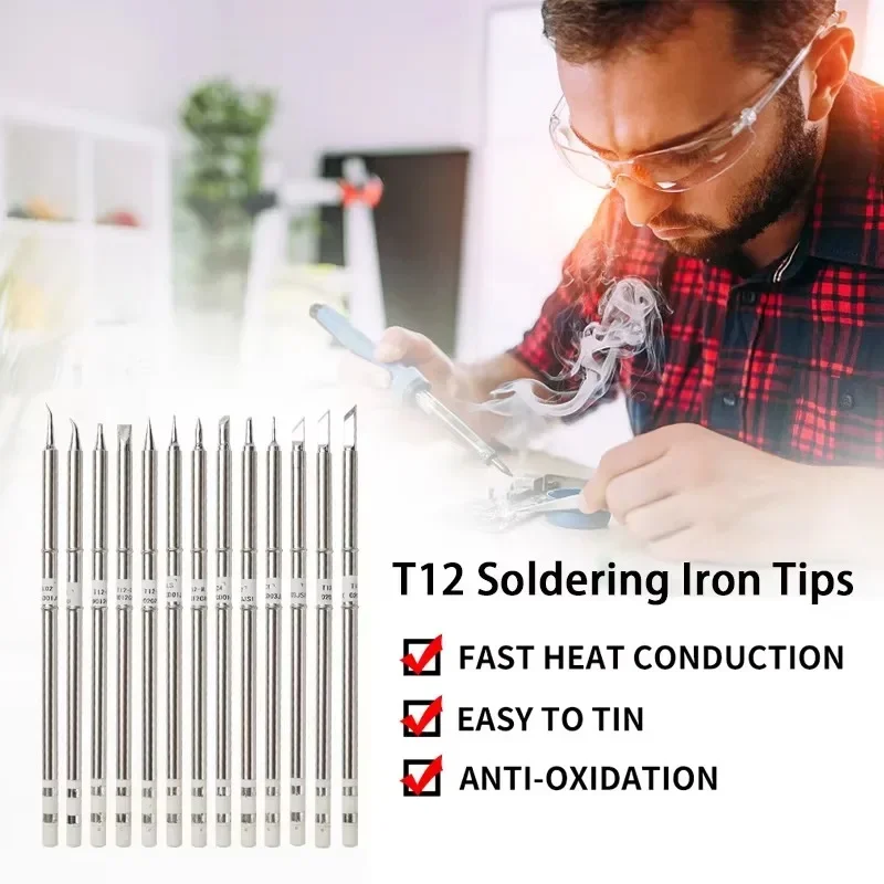 T12 soldering iron tip T12 series soldering iron tip T12-KU K D24 ILS J02 for Hakko FX951 STC STM32 OLED soldering station solde