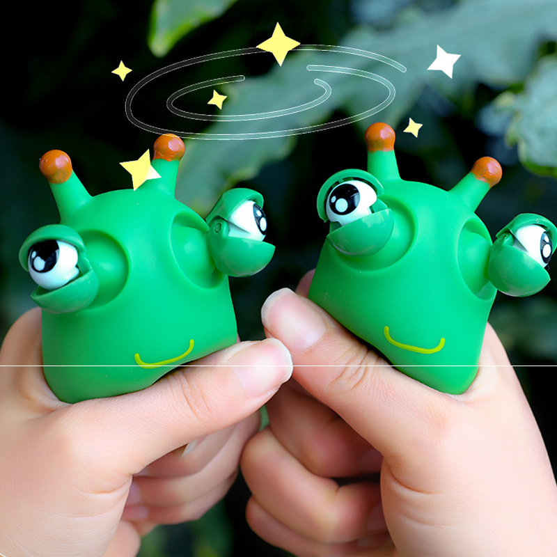 Green Worm Eye Popping Squeeze Fidget Toys For Autism And ADHD Weird Stuff Funny Gadget Novelty Juguetes Antiestrés Ansiedad