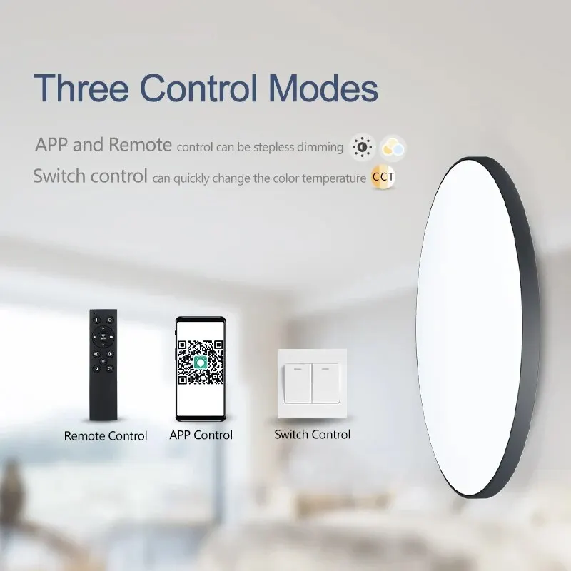 Smart conduziu a lâmpada do teto, 36w, 50w, 220v, projeto dimmable, moderno, com controlo a distância, para o quarto, sala de visitas