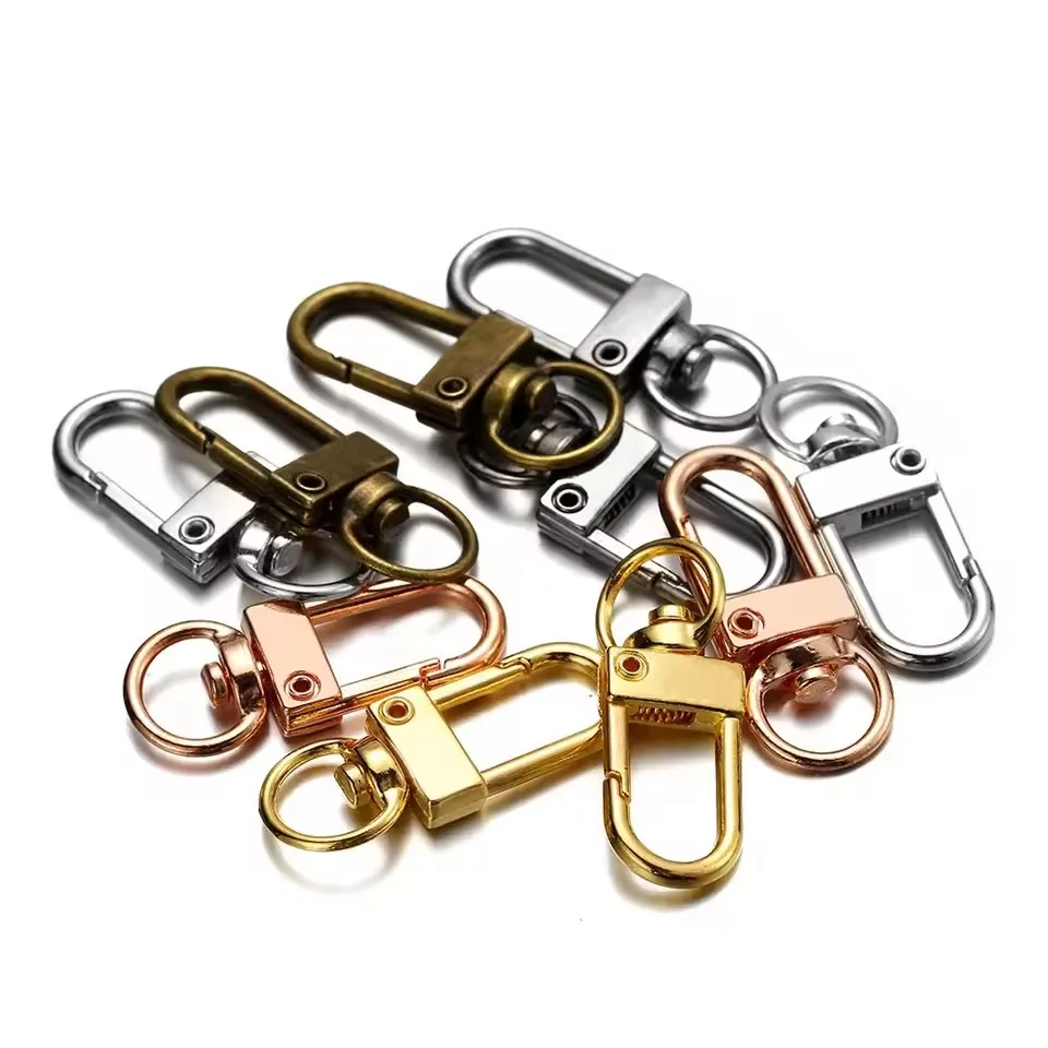10 ชิ้น/ล็อต 12x33 มม.สุนัขหมุนหัวเข็มขัดที่มีสีสันกุ้งก้ามกราม Clasps Hooks สําหรับเครื่องประดับ DIY ทํา Key CHAIN อุปกรณ์เสริม