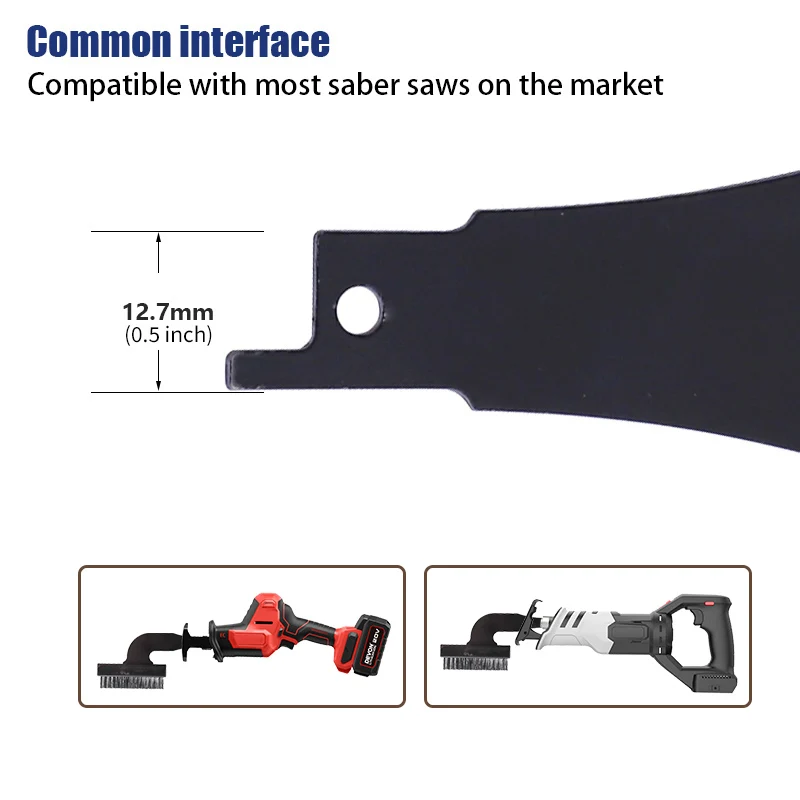 Reciprocating Saw Brush Head Nylon Wire Abrasive Brushes Reciprocating Saw Attachment for Tile Floor Cleaning And Rust Removal