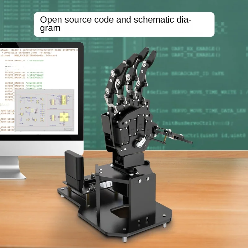 5 dof Fingers Bionic Robot Somatosensory Open-source Smart Robot Hand For Arduino /STM32 Robot Programmable Uhand2.0 Robot Hand