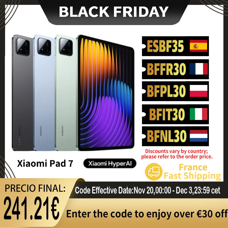 Versión Global Xiaomi Pad 7 Snapdragon 7+ Gen 3 Octa-core CPU Tablet 8850mAh 13MP Cámara 11,2 "3,2 K Pantalla 144Hz 45W Carga