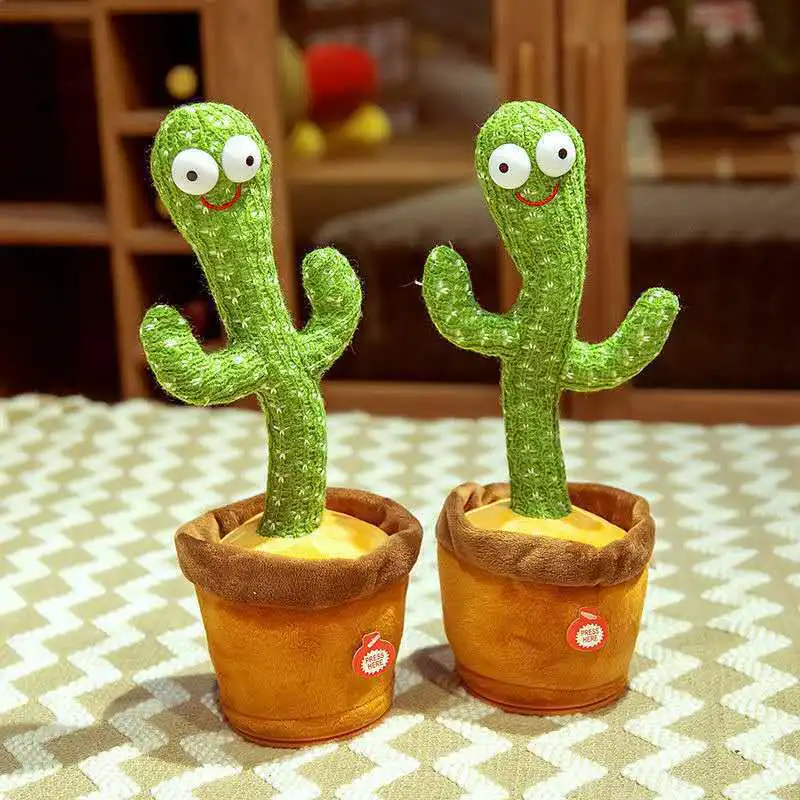 Dançando e falando cactus brinquedo sol cactus brinquedo de pelúcia eletrônico das crianças com 120 músicas presentes de aniversário das crianças