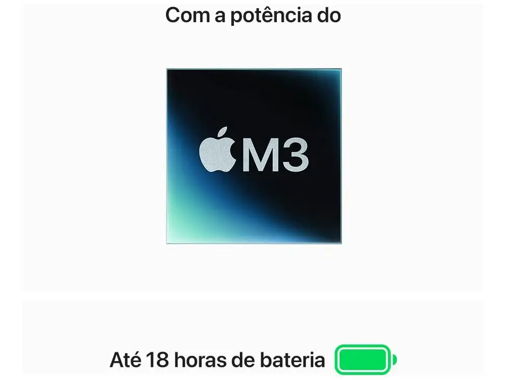 Notebook Macbook Apple Air 15" M3 16GB RAM SSD 256GB Prateado