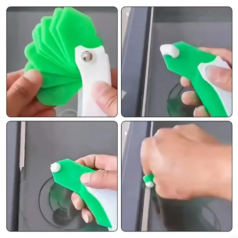 Herramienta de costura de silicona 9 en 1, herramienta de calafateo de silicona mejorada para baño, aplicadores de masilla reutilizables, herramienta de acabado C7AC