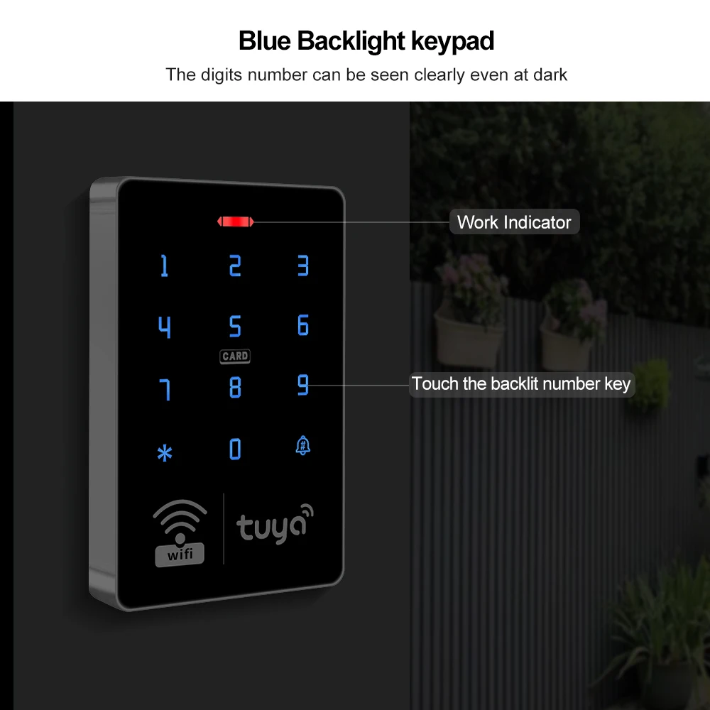 5YOA Wifi Tuya Door Access Control System Set Waterproof RFID Keypad Controller APP Remote Unlock Electric Magnetic Strike Locks