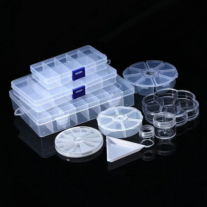 8 สไตล์โปร่งใสพลาสติกกล่องเครื่องประดับช่องปรับกล่องเก็บลูกปัดแหวนต่างหูOrganizer Case